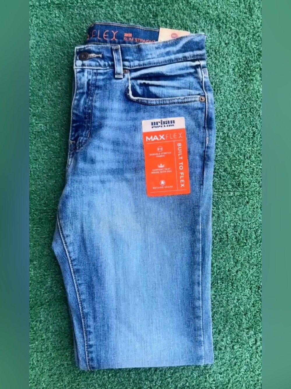 urban pipeline Men’s Light Blue Slim Jeans with MaxFlex Tag